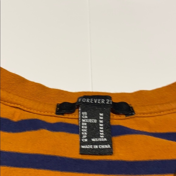 Orange and blue loose crop top - Picture 2 of 2